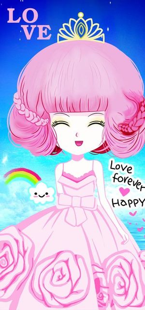 卡通女孩公主图片