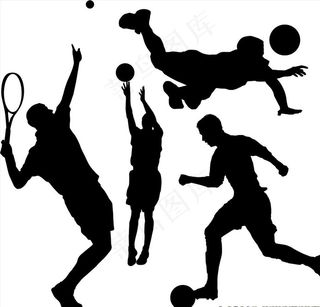 运动员剪影图片