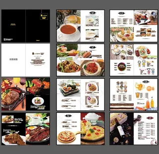 西餐厅菜谱图片
