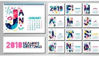 2018年台历设计图片