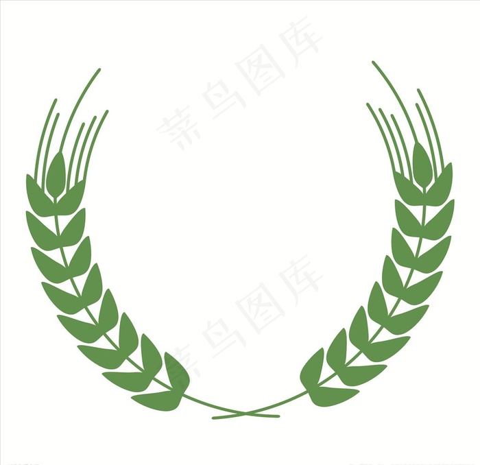 麦穗花环图片cdr矢量模版下载