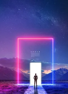 霓虹灯海报图片