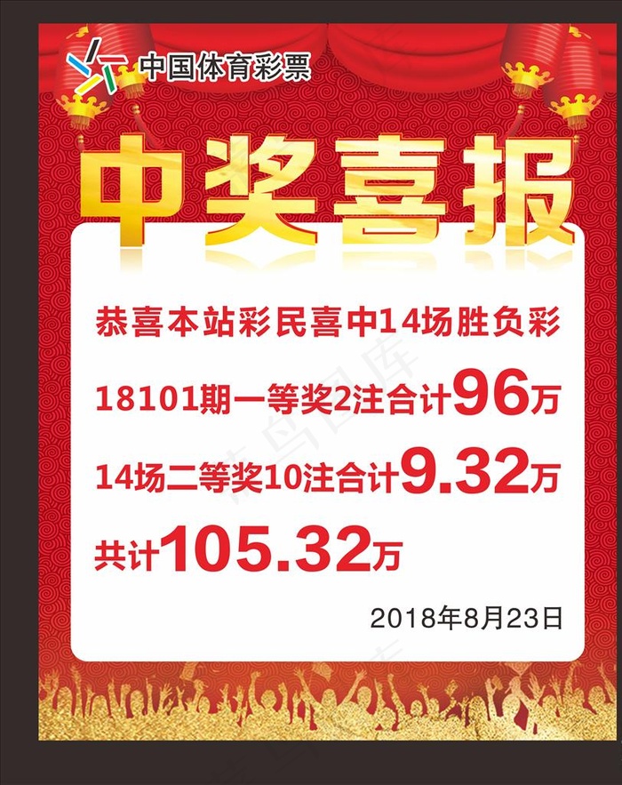 中国体育彩票 中奖喜报图片