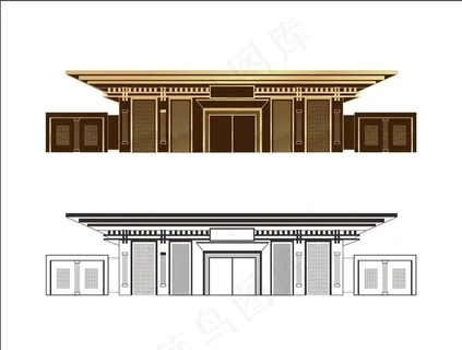 线描售楼部图片