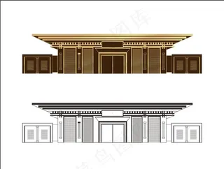 线描售楼部图片