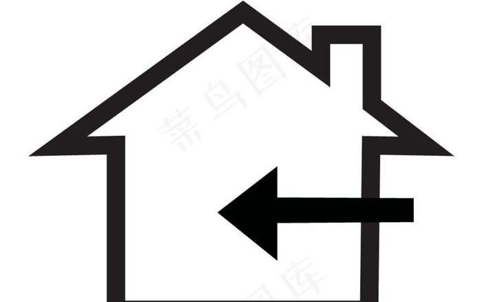 室内使用标志 小房子图标图片cdr矢量模版下载
