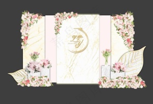 粉色婚礼图片