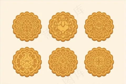 月饼花纹图片