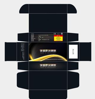 黑色测距仪器彩盒包装仪器飞机盒图片