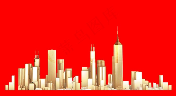 城市建筑图片psd模版下载