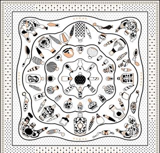 大牌 方巾 数码印花 小碎花图片