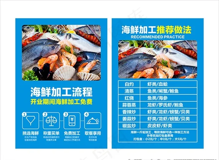 海鲜加工图片cdr矢量模版下载