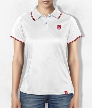 女POLO衫样机图片