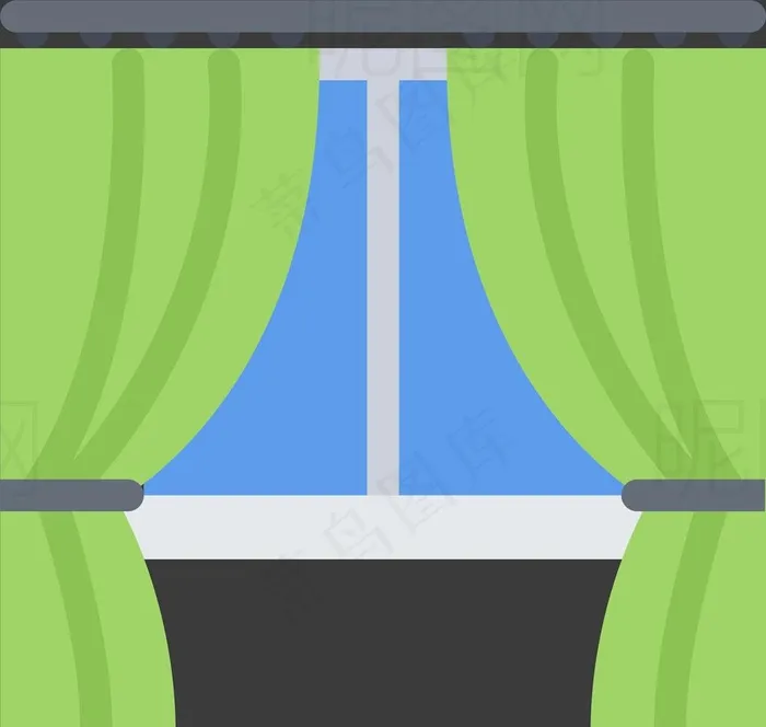 窗帘图片eps,ai矢量模版下载