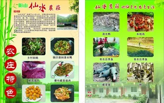 仙水农庄A4宣传单图片