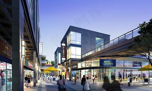 商业街效果图图片