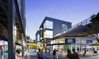 商业街效果图图片