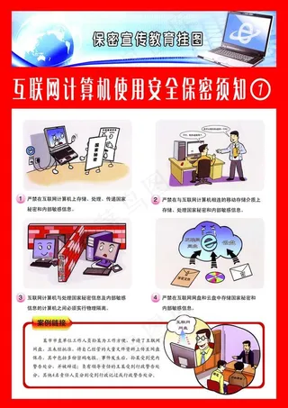 互联网计算机使用安全保密须知图片