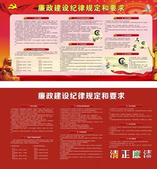 党建廉政展板图片