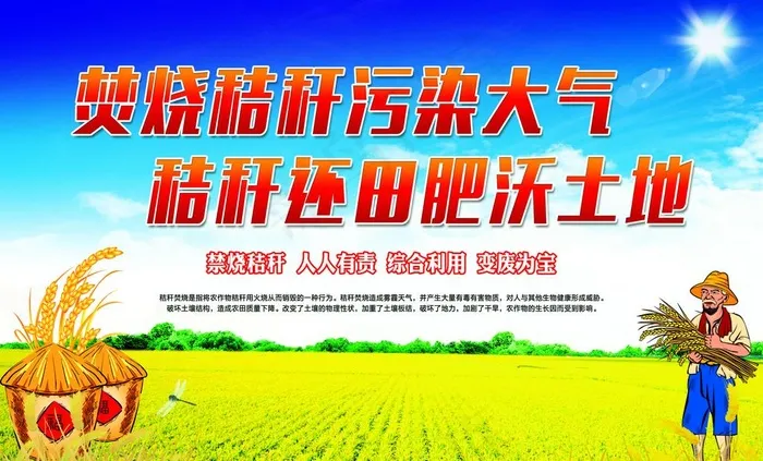 秸秆禁烧图片psd模版下载