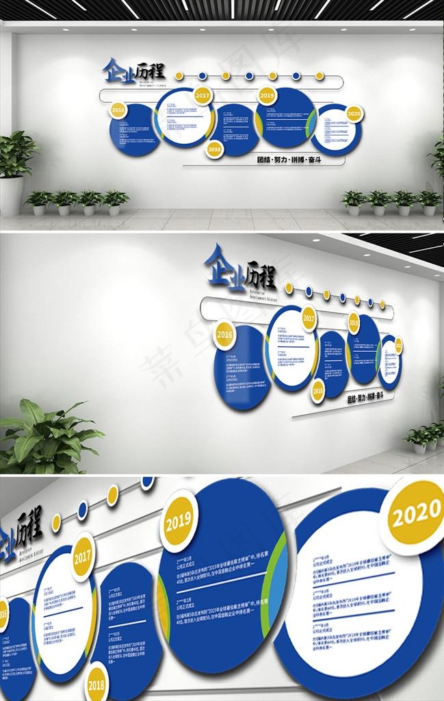 企业文化墙图片ai矢量模版下载