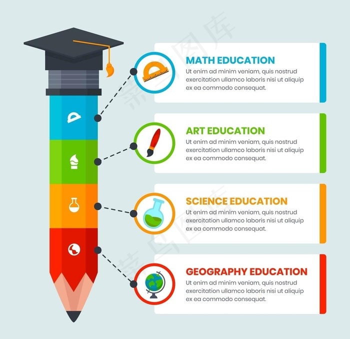 学士流程图图片ai矢量模版下载