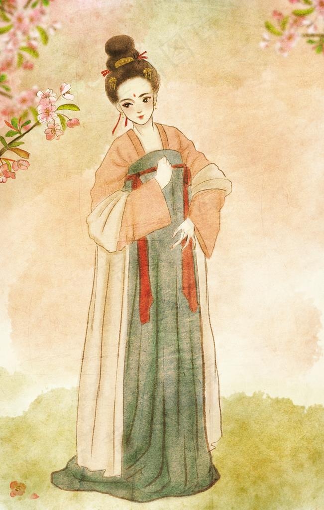 古风人物美女插画图片