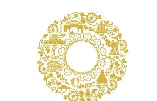 贵州地标圆形花纹底纹图片