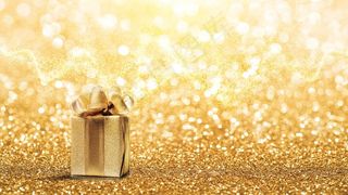 金色礼盒海报图片