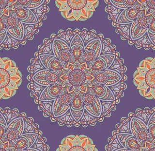 曼陀罗花纹图片