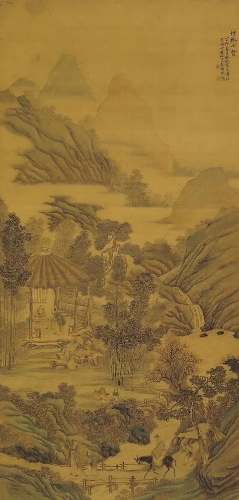 竹林七贤图图片