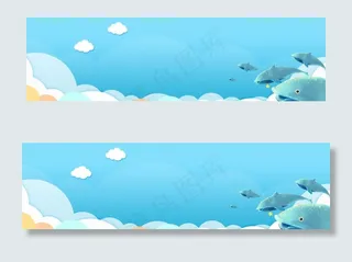 卡通蓝色背景图片