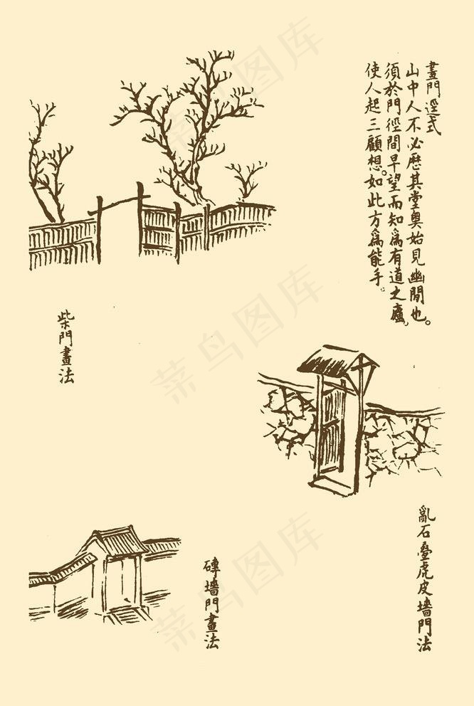 芥子园画谱 小院图片