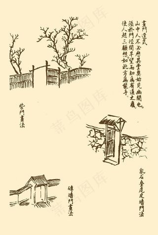 芥子园画谱 小院图片