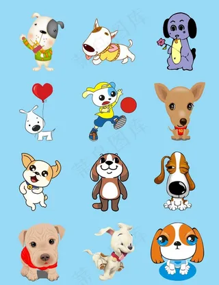 卡通狗图片