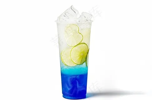 柠檬水气泡水蓝色梦幻图片 柠檬水气泡水蓝色梦幻图片