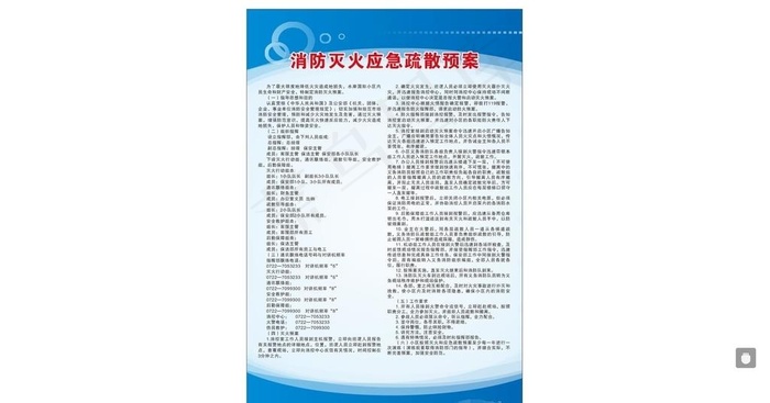 消防灭火应急疏散预案图片cdr矢量模版下载