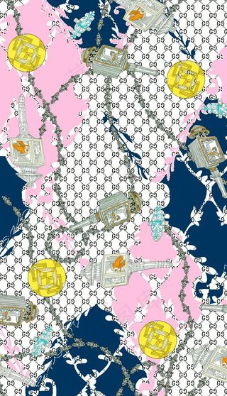 链条 豹纹 设计 大牌 图案图片