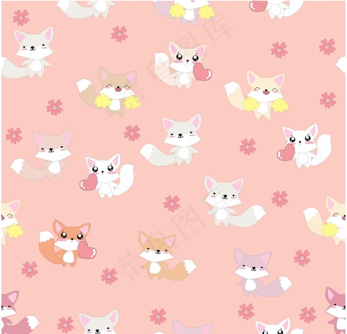 卡通无缝印花图案图片