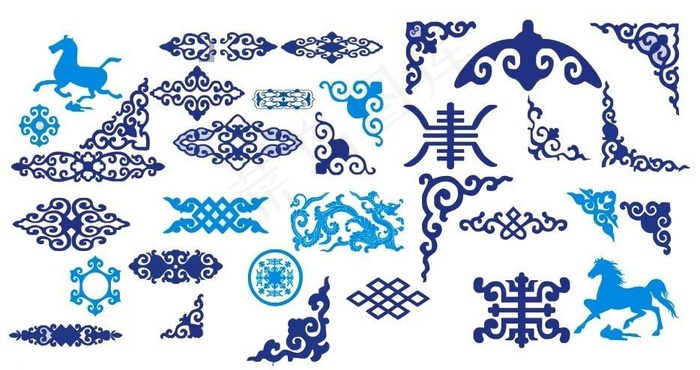 蒙古包花纹图片cdr矢量模版下载
