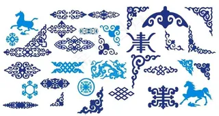 蒙古包花纹图片