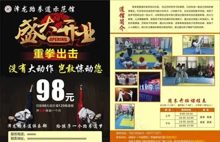 跆拳道单页图片