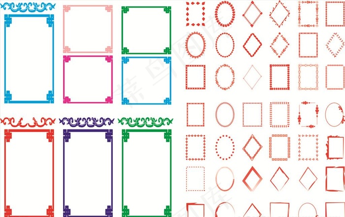 边框元素图片cdr矢量模版下载