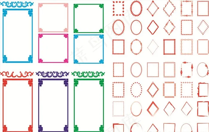 边框元素图片cdr矢量模版下载