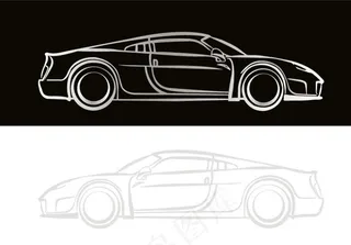 跑车线条图片