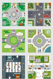 交通俯视图图片