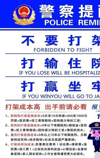 警察提醒图片