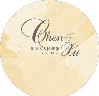 香槟色婚礼迎宾牌图片