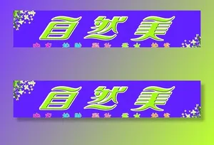自然美美容店门头招牌图片