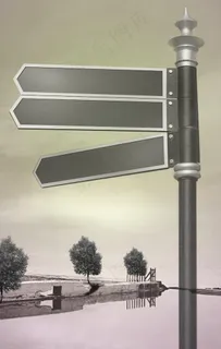 路标方向牌图片